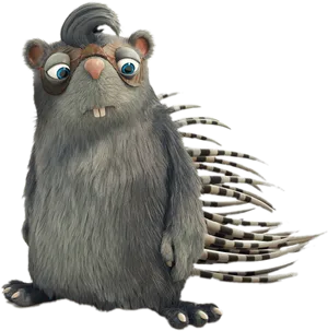 Animated Hamster Character PNG image