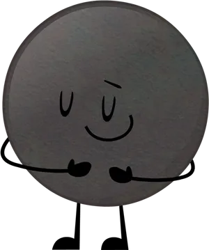 Animated Happy Circle Character PNG image