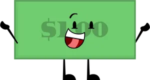 Animated Happy Dollar Bill PNG image