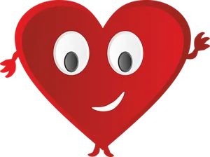 Animated Happy Heart Character