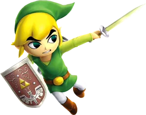 Animated Hero With Sword And Shield