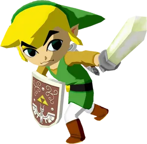 Animated Hero With Sword And Shield