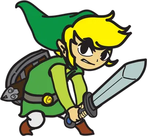 Animated Hero With Swordand Shield