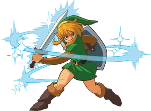 Animated Hero With Swordand Shield