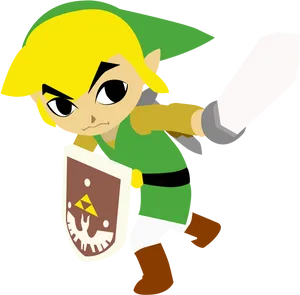 Animated Hero With Swordand Shield