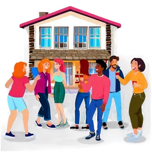 Animated House Party Fun Png 06262024 PNG image