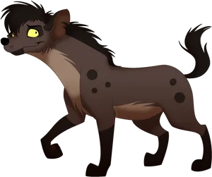 Animated Hyena Character PNG image