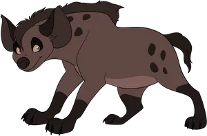 Animated Hyena Character PNG image