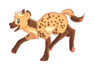 Animated Hyena Running PNG image