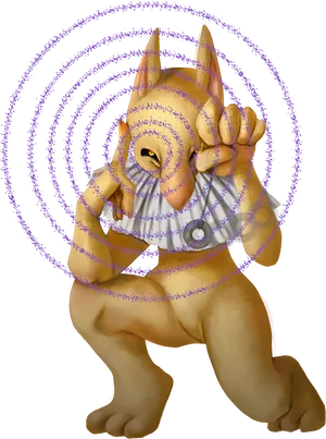 Animated Hypnosis Spiral Creature PNG image