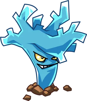 Animated Ice Elemental Character PNG image