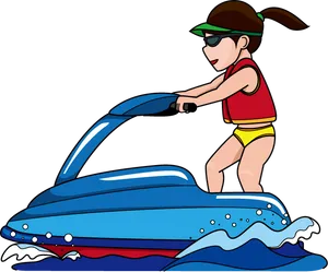 Animated Jet Ski Adventure PNG image