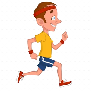 Animated Jogging Man Illustration PNG image