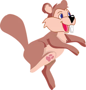 Animated Jumping Squirrel Cartoon PNG image