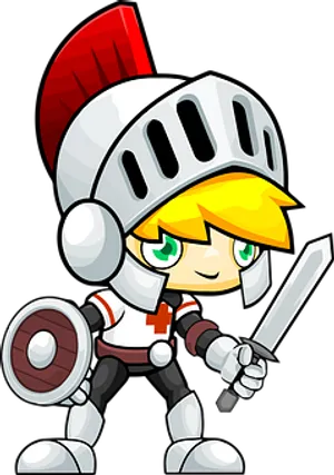 Animated Knight Character PNG image