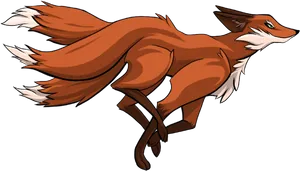 Animated Leaping Fox PNG