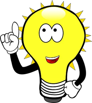 Animated Lightbulb Idea Character
