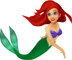Animated Little Mermaid Ariel PNG image