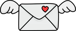 Animated Love Envelope With Wings PNG