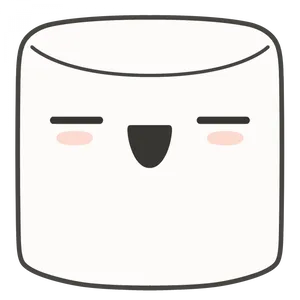 Animated Marshmallow Face Graphic