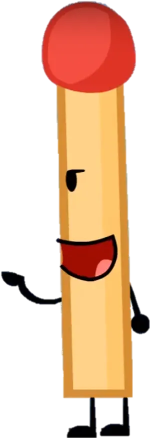 Animated Matchstick Character Smiling PNG image