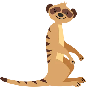 Animated Meerkat Sitting Graphic PNG image