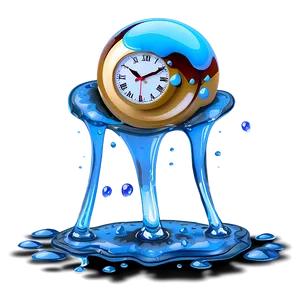 Animated Melting Clock Scene Png Mpb43 PNG image