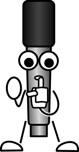 Animated Microphone Character PNG image