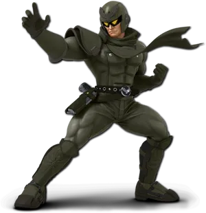 Animated Military Character Pose PNG image