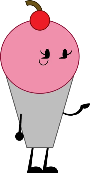Animated Milkshake Character PNG image