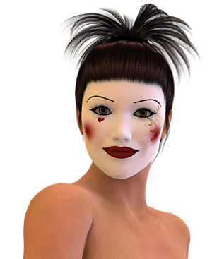 Animated Mime Artist Portrait