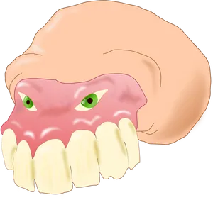 Animated Molar Toothwith Gums PNG image