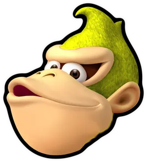 Animated Monkey Character Portrait PNG image