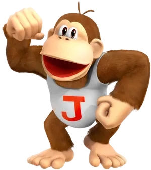 Animated Monkey Character Thumbs Up PNG image