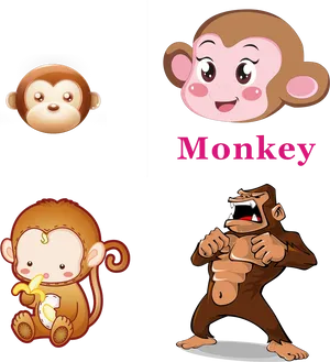 Animated Monkey Expressions PNG image