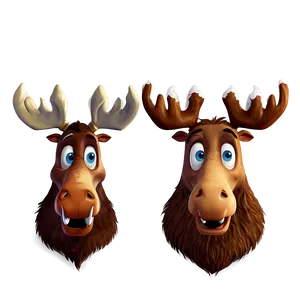 Animated Moose Head Character PNG 89 PNG