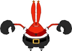 Animated Mr Krabs Character PNG image