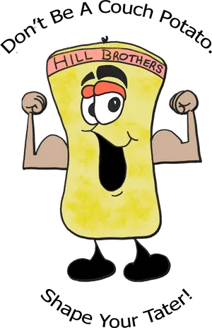 Animated Muscle Sponge Character PNG image