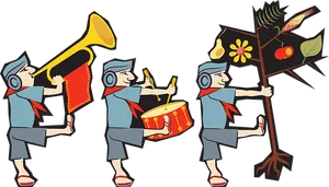 Animated Musicians Parade
