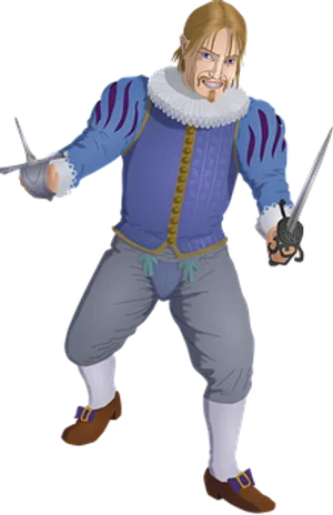Animated Musketeer Dual Swords