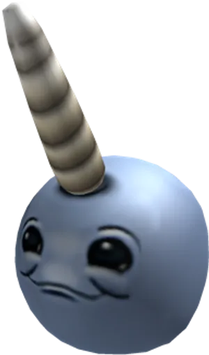 Animated Narwhal Character PNG image