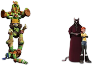 Animated_ Ninja_ Turtles_and_ Characters PNG image