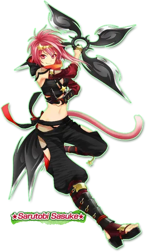 Animated Ninjawith Scythe PNG
