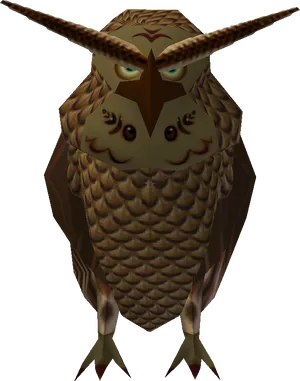 Animated Owl Character PNG image