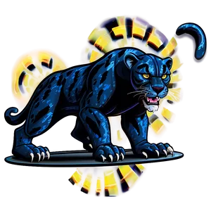 Animated Panthers Cartoon Png Sli65 PNG image