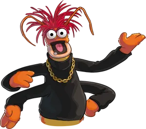 Animated Pepethe King Prawn Muppet Character PNG image