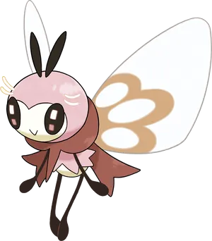 Animated Pink Bee Creature PNG image