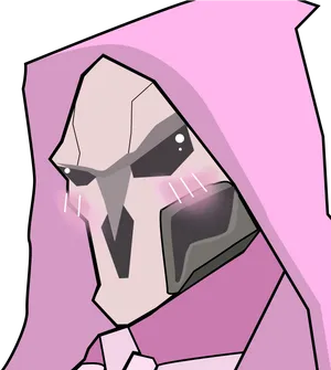 Animated_ Pink_ Hooded_ Character_ Emoji PNG image