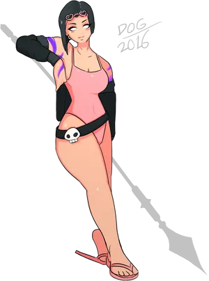 Animated Pirate Girl Pose2016 PNG image