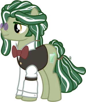 Animated Ponywith Dreadsand Apron PNG